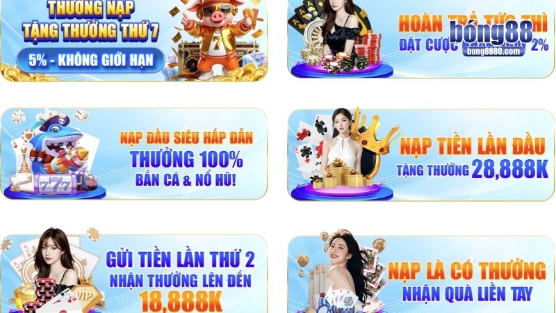 Khuyến Mãi Bong88 Ưu đãi nạp đầu lên đến 100% chỉ cho newbie