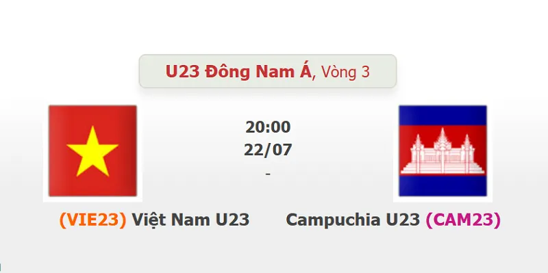 U23 Việt Nam vs U23 Campuchia (22/7) - Thắng để vào bán kết!