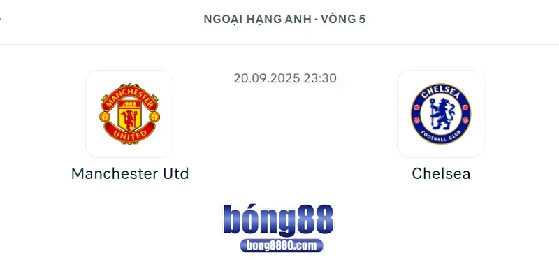 Man Utd vs Chelsea (20/9) - Dự đoán vòng 5 Ngoại Hạng Anh